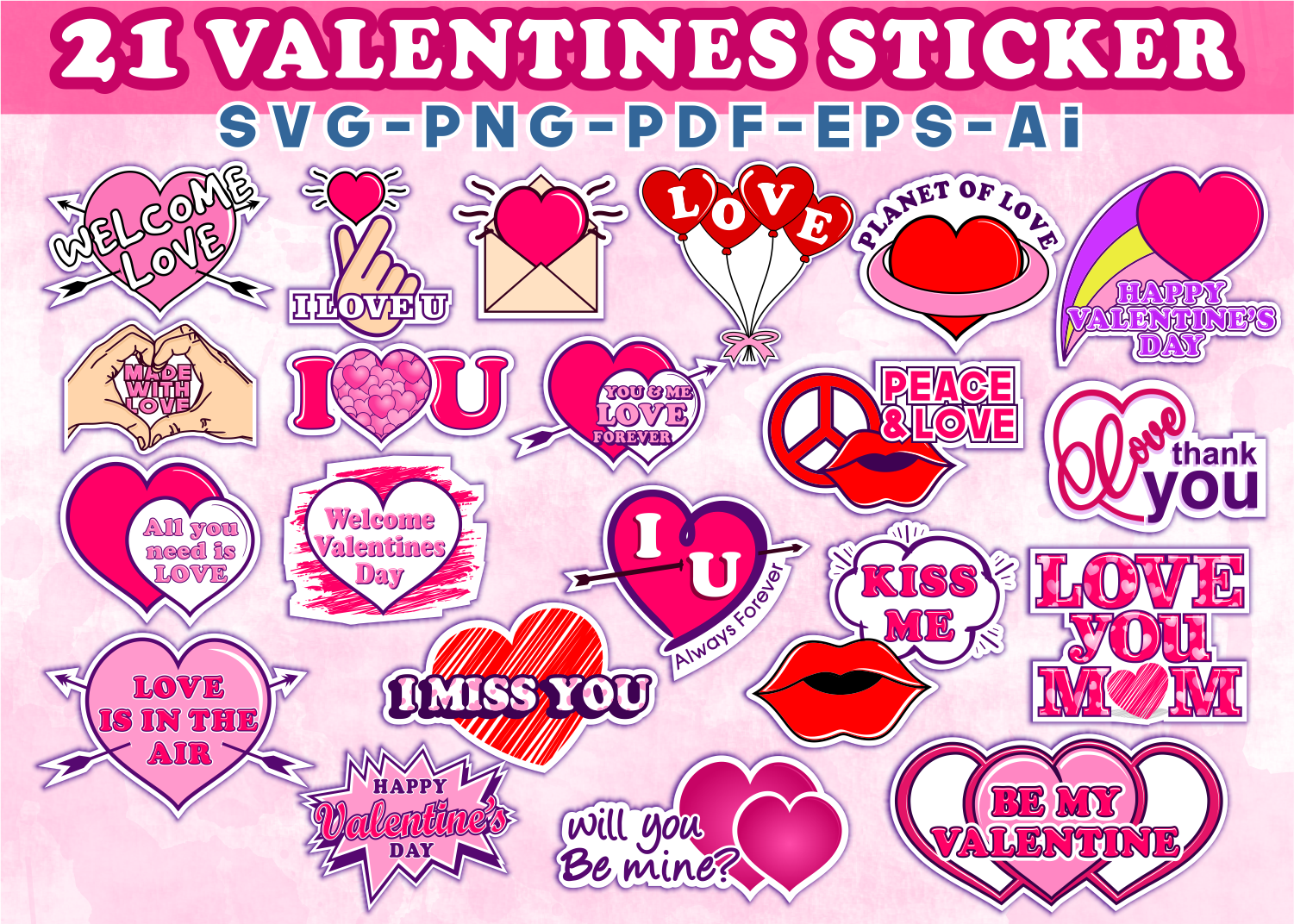 Valentine's Day Sticker Design Bundle, Valentines Sublimation Design, Valentine  stickers Designs, Valentines Svg Bundle, Funny Valentines Day, - Buy  t-shirt designs